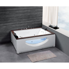 2021 New Design Two Persons Massage Bathtub Colorful light Tub